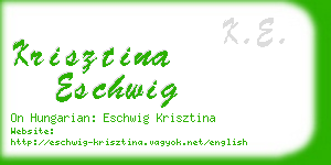 krisztina eschwig business card